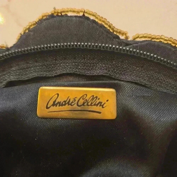 VTG Andre Cellini Beaded Clutch Evening Formal Bag Purse Black - Picture 4 of 7